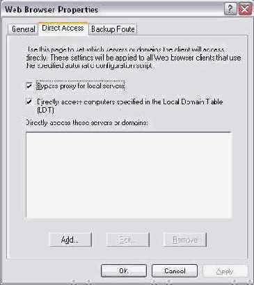����� ������������ ������� ISA Server: